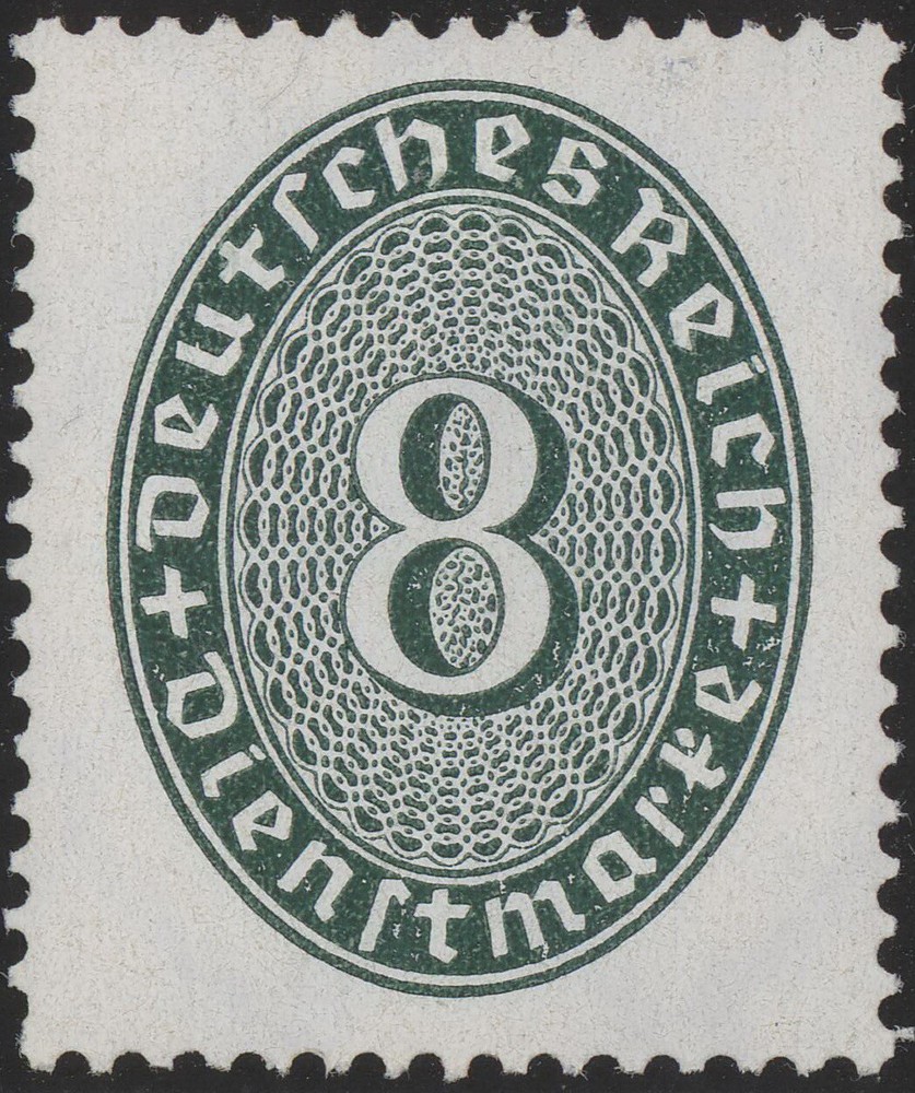 Stamp Germany Official Mi 116a Sc O67 Dienst Reich Inflation Oval MNH