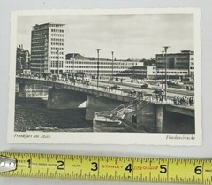 Frankfurt am Main/Friedensbrucke – Downtown – Real Photo Post Card Un-Posted