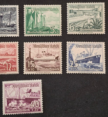 WWII Nazi German Third Reich NSDAP WHW Winter Help Harbor Ships Boats Stamp set