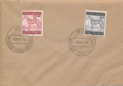 Cover Germany Mi 857-8 Sc B244-5 WWWII 3rd Reich Vienna Horse Race Used FDC