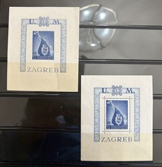 CROATIA – WW2 Puppet Regime #B18 Souv. Sheets Mint NG/Hinged
