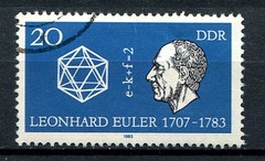 Germany – DDR : Leonhard Euler stamp from 1983 – used