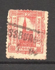 Germany Strassburg 1890s 2- Red Local Post Used – S61232