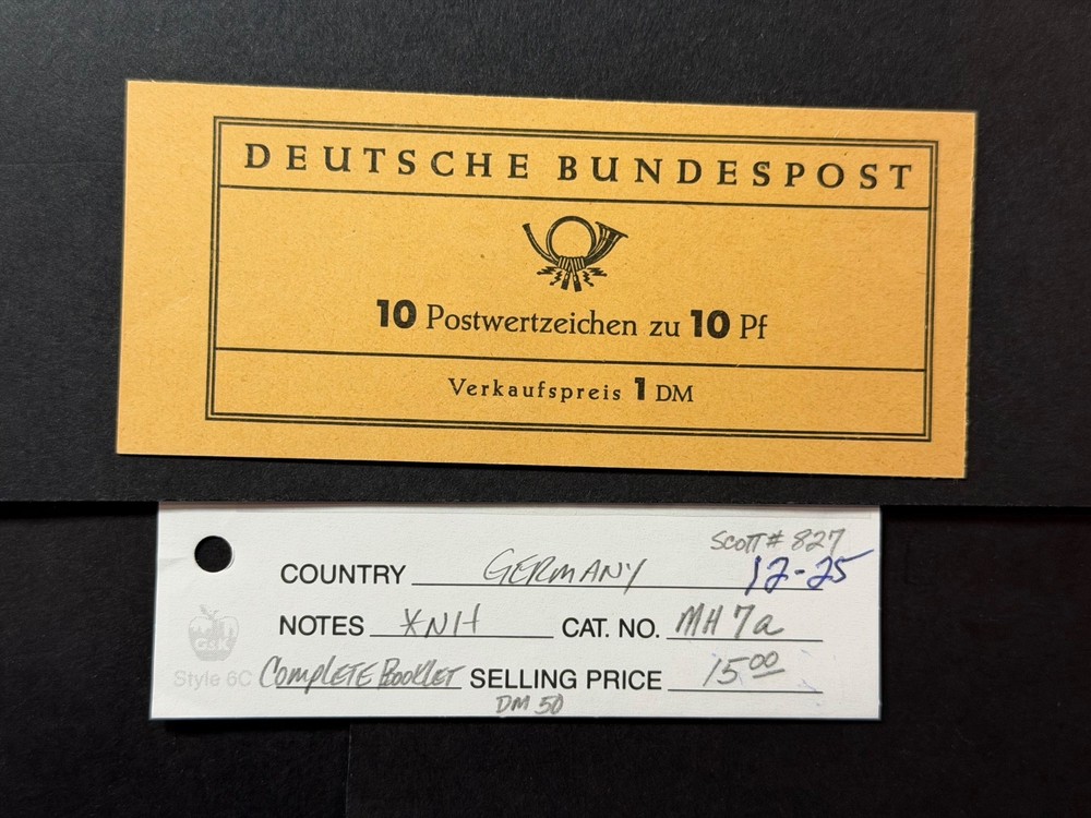 Germany # MH7a MNH 2026 Scott Catalogue Value $ 15.00