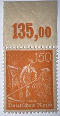 Travelstamps: 1921 Germany Stamp Deutsches Reich 150 Pfennig Michel Nr. 189 MNH