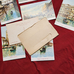 Beautiful Antique Italian COLOR postcard book booklet Italy Venice VENEZIA