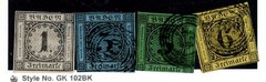 BADEN–Lot of 4 Stamps Scott #6-#9
