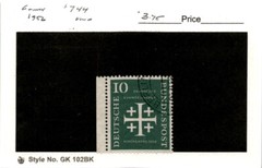 Germany, Postage Stamp, #744 Used, 1956 Protestant Symbol (AB)