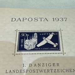 Germany Poland Danzig Philatelic Exibition „DAPOSTA“ 1937 Souvenir Sheets,