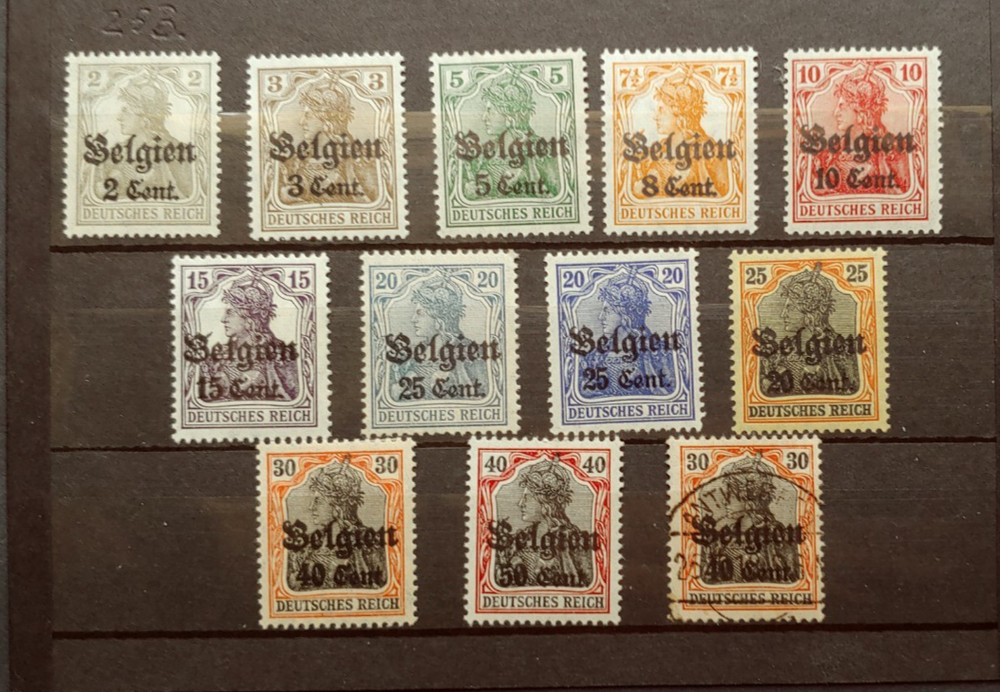 CLASSIC SURCHARGES BELGIEN VF MLH VF USED GERMANY DEUTSCHLAND K18