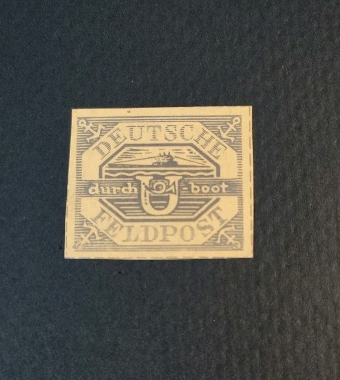 1945 Germany Feldpost Stamp #L1097: U-Boat Hela Blue Single, NGAI, „Signed“