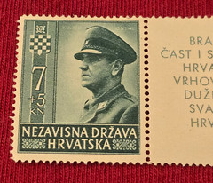 1943 WW2 WWII CROATIAN CROATIA FASCIST DICTATOR PAVELIC NAZI GERMAN stamp MNH