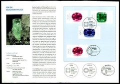 GERMANY FOLDER 2012/02 EDELSTEINE MINERALIEN RUBIN SAPHIR SMARAGD GEMSTONES