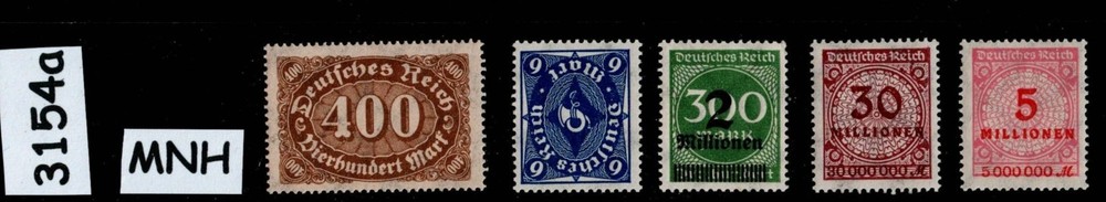 MNH stamps Pre 1930 German Republic Hyper Inflation stamps #3154a