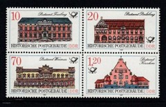 EAST GERMANY Historic Post Office Buildings MNH set
