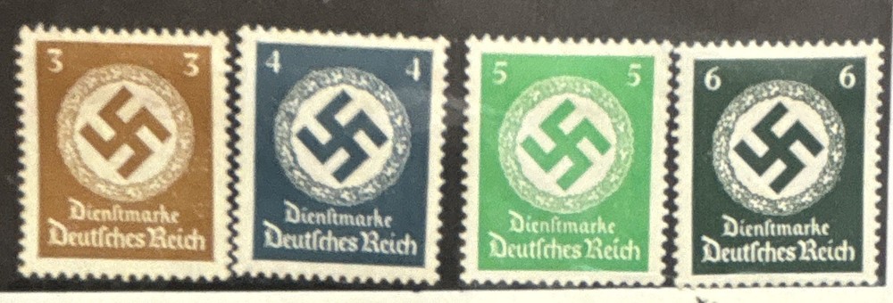 Germany Deutsches Reich Dienstmarke WWII Stamps Lot of 4 (3,4,5,6) MNH