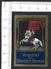 Germany STANDART GOLD PLATED BRONZE vintage advertisement poster stamp