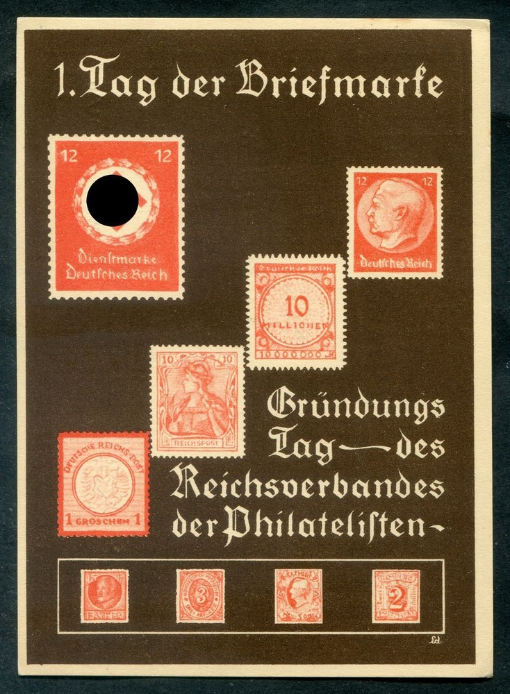 DR-3.Reich 1936 Mail Stamp Exhibition Reichspostverband Blank Private Cover