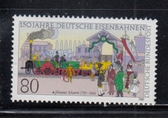 WEST GERMANY Johannes Scharrer, German Railways Founder MNH stamp