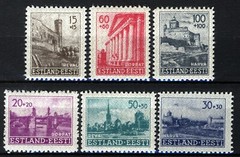 German WW2 occupation Estonia 1941, Reconstruction set MNH, Mi 4-9, Sc #NB1-NB6