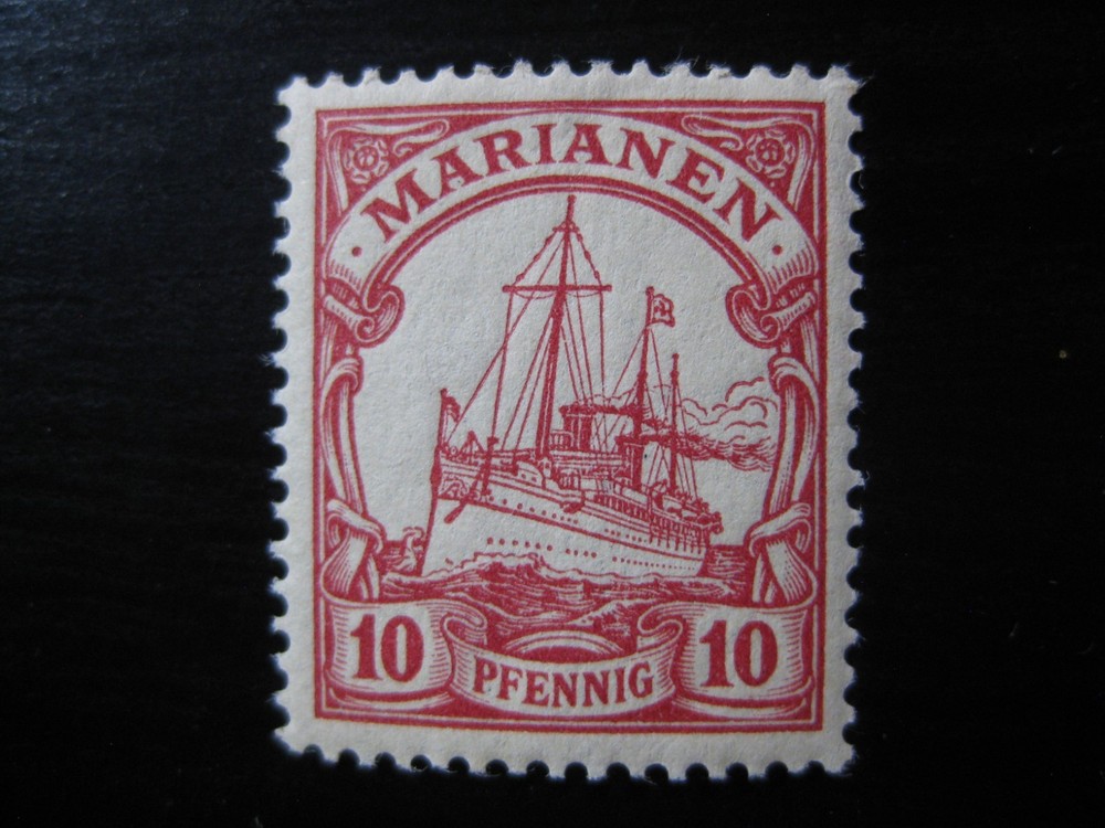 MARIANEN GERMAN COLONY Mi. #9 mint MNH Kaiser Yacht stamp!