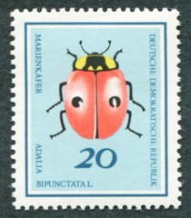GERMANY East DDR 1968 20pf SGE1134 mint MNH FG Beetles Adalia bipunctata #B05