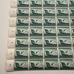 Sheet of 50 German Deutsches Reich Kriegsmarine torpedo boat Postage Stamps