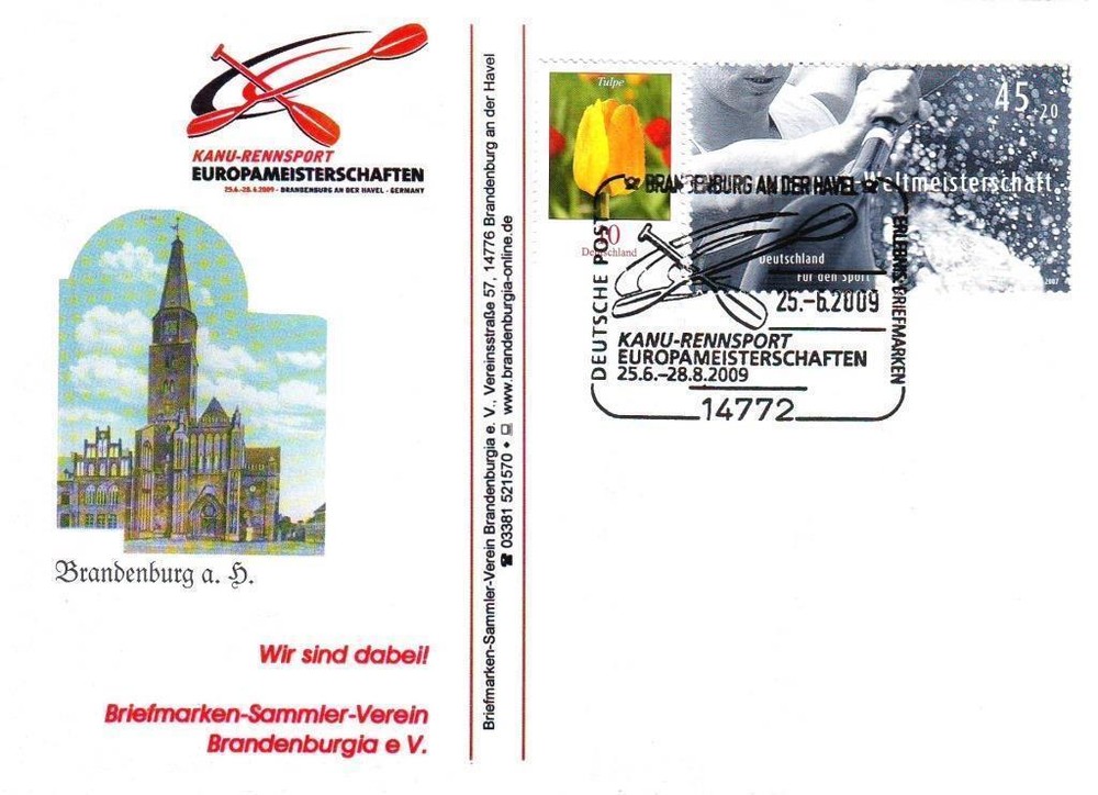Germany: „Canoe-EM 2009, Brandenburg an der Havel“, Club, Whole Piece, SSt