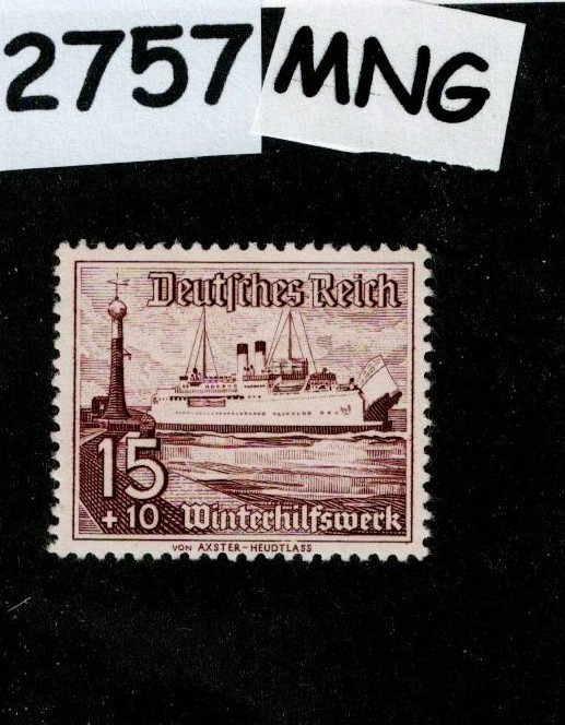 Mint MNG stamp Scott B113 1937 Winter relief Culture fund Germany #2757