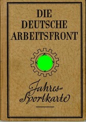 Germany Nazi era membership card KdF Jahressportkarte 1941 revenues fiscal