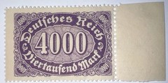 Travelstamps: 1922 Germany Stamps Deutsches Reich 4000 M / Mi. Nr. 255 MOGNH