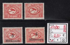 Danzig 1923 Mi.Nr. 177-80