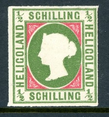 Germany States 1867 Heligoland ½s Blue Green & Rose Scott #1 Mint W168