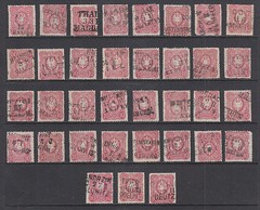 Germany, Sc 31, 39 used. 1875-80 10pf rose-red, 35 examples with Railway cancels