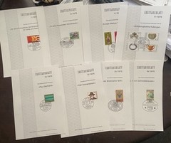 Lot of 74 Vintage German First Day Cover Issue Stamps, 1977/78/79 VGC