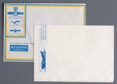 GERMANY 1930s ZEPPELIN, Mint Original Stationery Airmail Cover + Letter Sheet !!