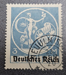 Stamp Germany Reich Bavaria 3 Mark 1920 Infla Berlin Mi. Nr. 134 [🇩🇪39165-2]