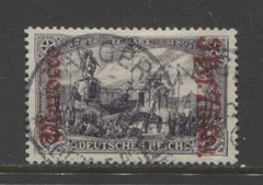 Germany 1905 offices Morocco 3.75 Pts. used, TANGER Mi 32 B signed $ 83.00
