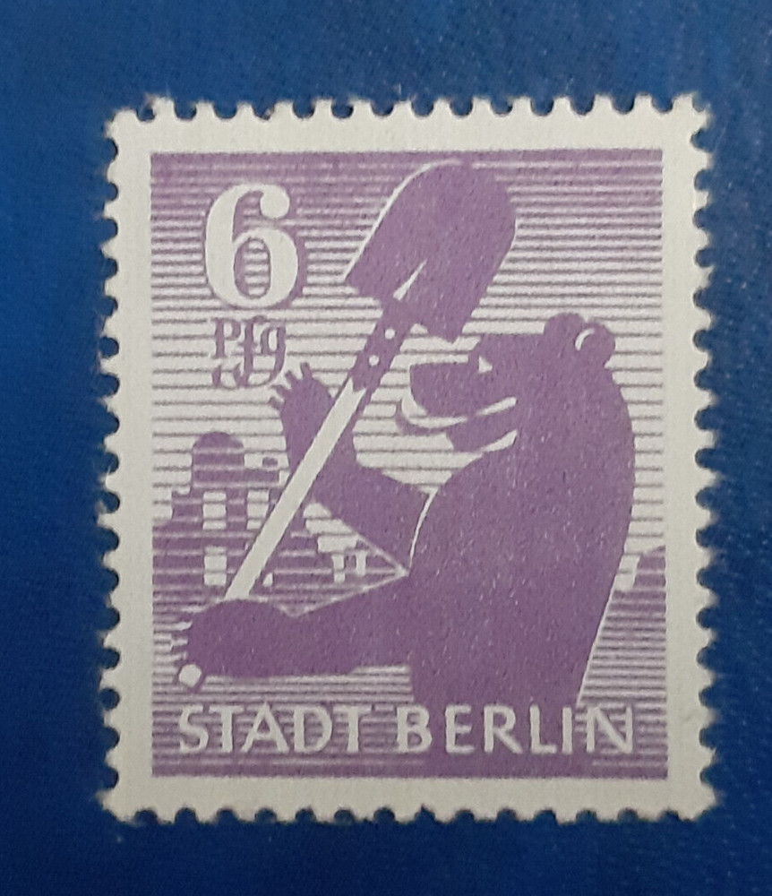 Germany Stamp Allied Occupation Berlin 6 Pfennig Jasch SBZ Mi. Nr. 2 uy (21288)