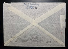 1936 LZ-129 Hindenburg Zeppelin Flown Airmail Cover