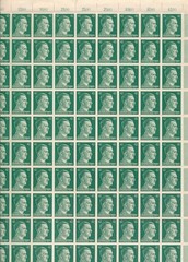 Stamp Germany 42 PF Adolf Hitler Sheet 1941 WWII 3rd Reich German MNH Faults