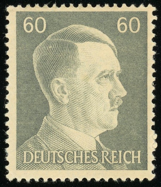 Germany #522 Adolf Hitler Gray Color Variety 60Pf Postage Stamp WWII Mint LH OG