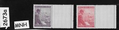 MNH stamp set B18-B19 Adolf Hitler 1943 Birthday WWII Germany Occupation #2673a