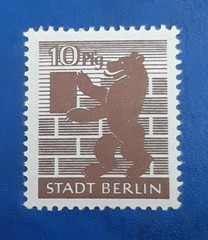 Germany Stamp Allied Occupation Berlin 10 Pfennig Jasch SBZ Mi. 4 awbz (21291)