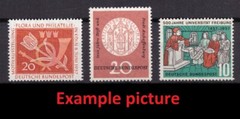 EB0254) GERMANY Mi 254, 255, 256, SC 764, 765, 766 MNH **, Original Gum, 1957