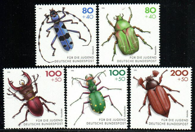 Germany Stamp B745-B749 – Beetles