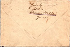 GERMANY 1923 POSTAL HISTORY INFLATION COVER MULT FRANK ADDR USA POSTMARK SCHONAU