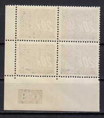 Bohemia & Moravia 1939 MNH Mi 14 Pl.-Nr. 1-39 Due block with Plate number**