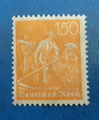 Stamp Germany Deutsches Reich 150 Pfennig 1921 Mi. Nr. 189 WZ 2 (23384)