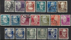 Germany: Russian Zone 1948 Politicians Artists Scientists set 19 (25pf MM) used